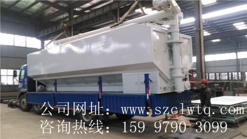 车载式散装饲料罐车尾部图片 车载式散装饲料罐车尾部图片