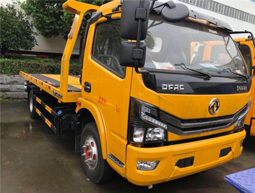 国六黄色东风多利卡D7黄牌一拖二清障车 国六黄色东风多利卡D7黄牌一拖二清障车