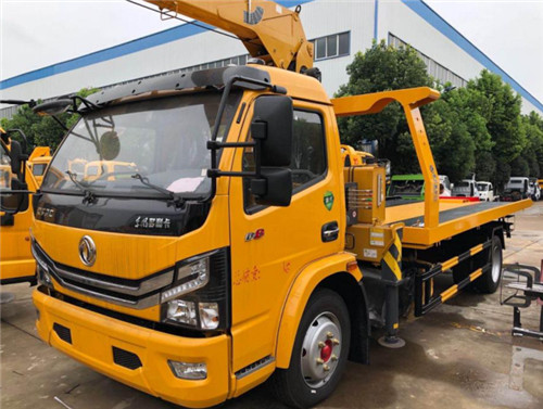 国六东风多利卡D7白色一拖二清障车 国六东风多利卡D7白色一拖二清障车