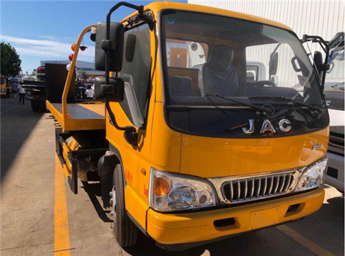 蓝牌江淮康铃黄色一拖二平板清障车 蓝牌江淮康铃黄色一拖二平板清障车