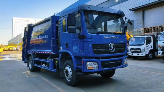 陕汽德龙出口型14立方压缩垃圾车图片 陕汽德龙出口型14立方压缩垃圾车图片